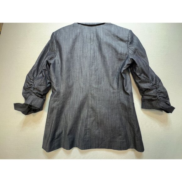 Calvin Klein Women's Blazer Suit Jacket Size S Denim Stretch 3/4 Sleeve Career - Picture 10 of 11